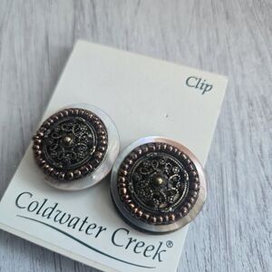 Coldwater Creek Gold Clip-On Earrings